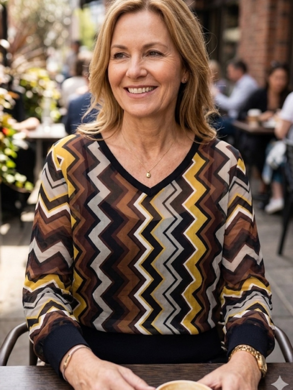 Missoni for Target Chevron Sheer Blouse Size 2X